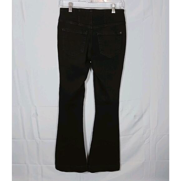 INC International Concepts Pull On Flare High Rise Black Jeans FLAW Womens 4P - Picture 2 of 11